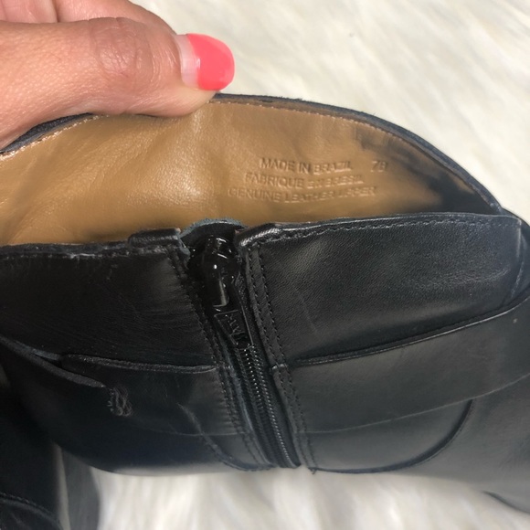 Schuler & Sons Wedge Black Boots SZ 7B - Picture 3 of 15